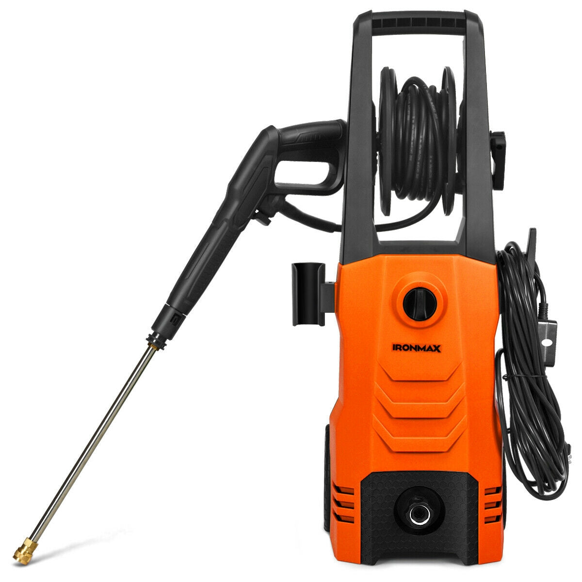 3500PSI Electric High Power Pressure Washer for Car Fence Patio Garden Cleaning-Orange