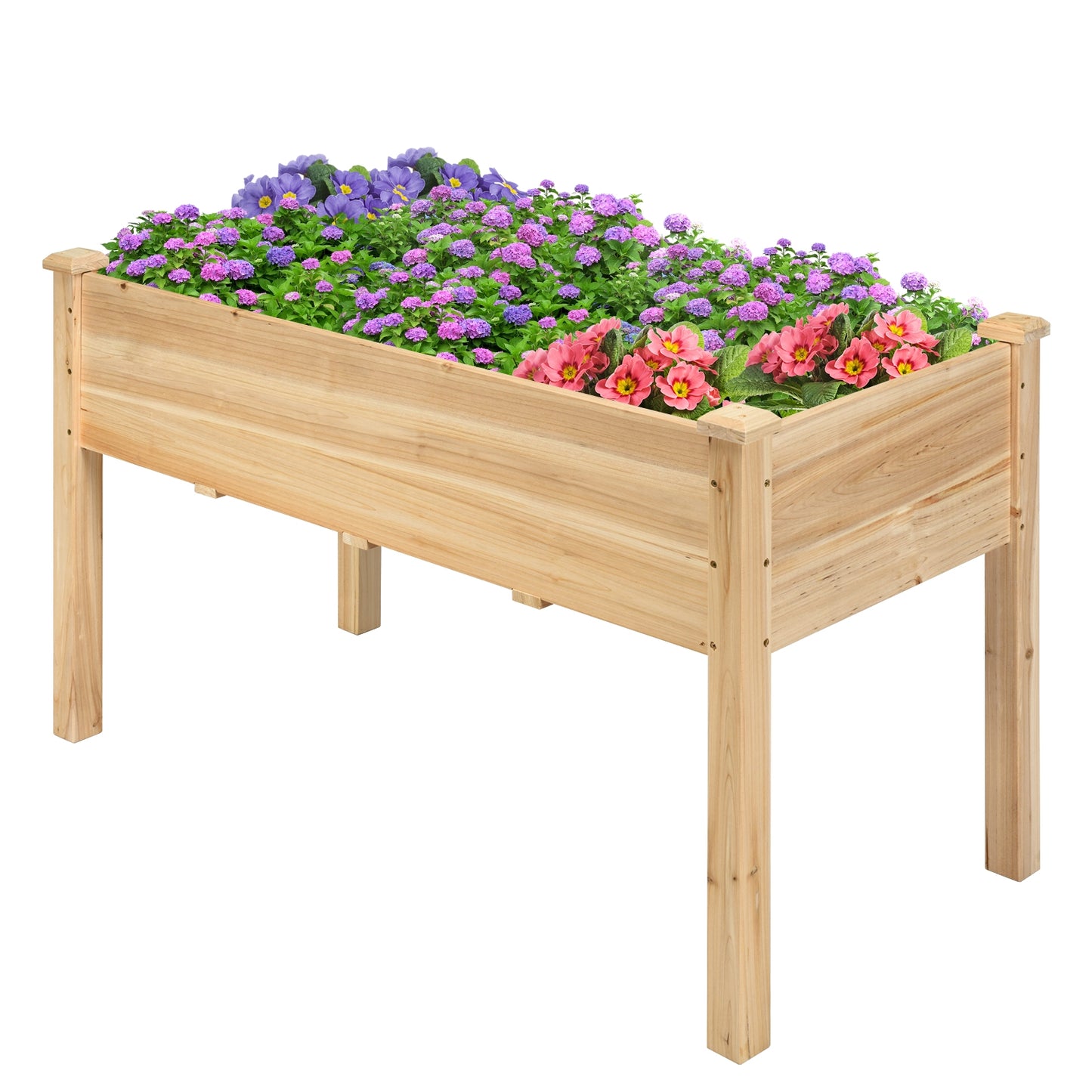 49’’ x 23’’ x 30’’ Wooden Raised Vegetable Garden Bed-Natural