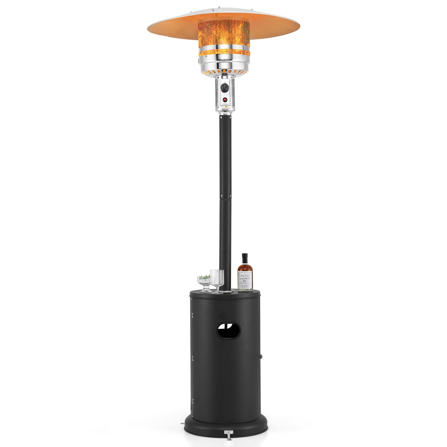 50000 BTU Propane Patio Heater with Round Table Design-Black