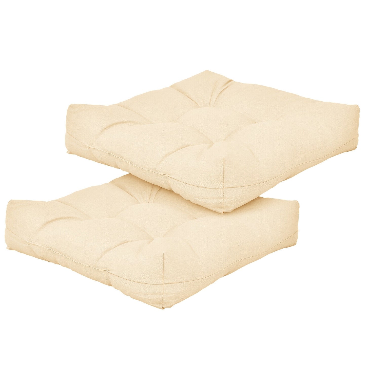 21 Inch x 21 Inch Patio Chair Seat Cushion Pads for Indoor and Outdoor-Beige
