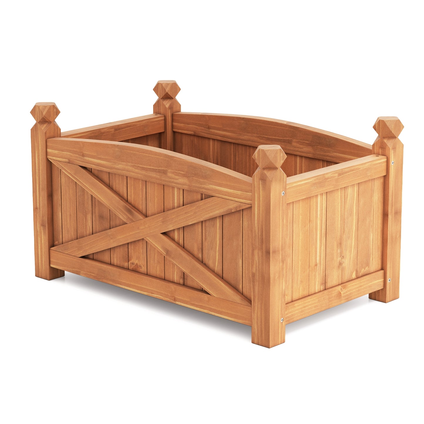 Wooden Raised Garden Bed Drainage Holes for Patio Garden-S