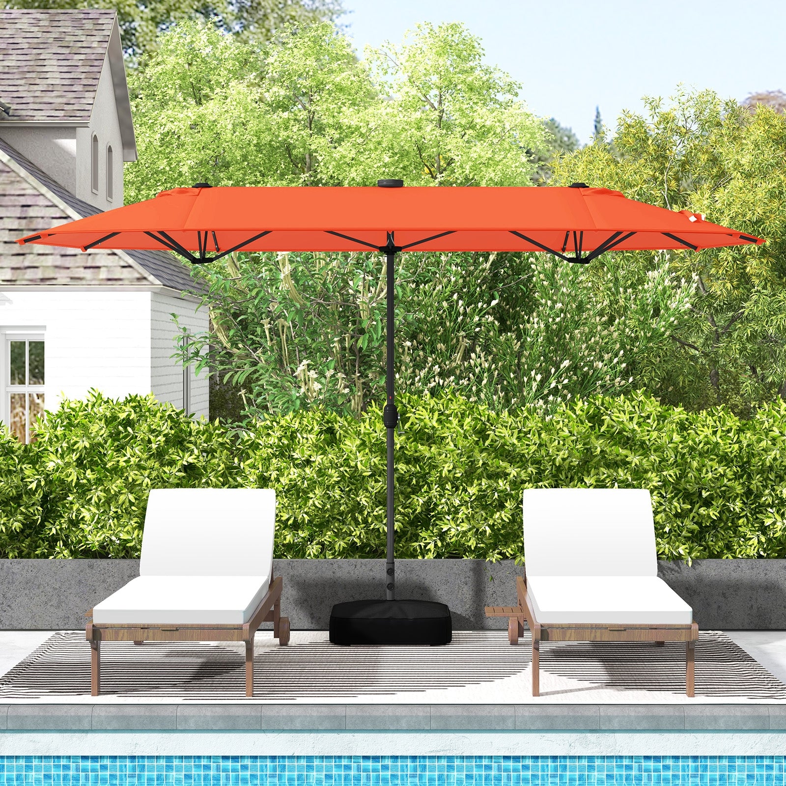 13FT Double-sided Patio Umbrella with Solar Lights for Garden Pool Bac – LUV MY PATIO 13FT Double-sided Patio Umbrella with Solar Lights for Garden Pool Bac – LUV MY PATIO