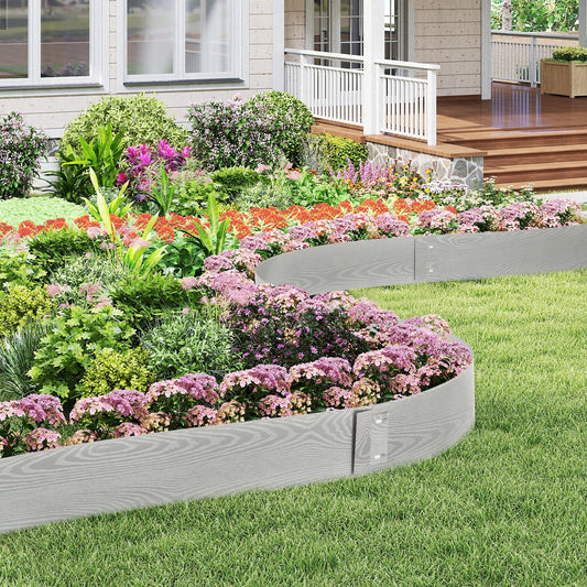 6-Pack 20 FT Galvanized Metal Landscape Edging for Lawn Yard