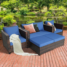 Load image into Gallery viewer, 5 Pieces Patio Cushioned Rattan Furniture Set
