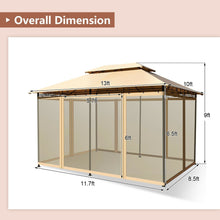 Load image into Gallery viewer, 10 Feet x 13 Feet Tent Canopy Shelter with Removable Netting Sidewall
