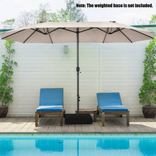 Load image into Gallery viewer, 15 Feet Patio Double-Sided Umbrella with Hand-Crank System
