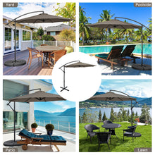 Load image into Gallery viewer, 10FT Offset Umbrella with 8 Ribs Cantilever and Cross Base Tilt Adjustment
