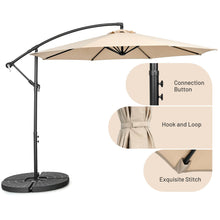 Load image into Gallery viewer, 10FT Offset Umbrella with 8 Ribs Cantilever and Cross Base Tilt Adjustment
