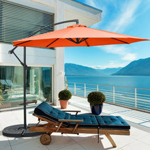 Load image into Gallery viewer, 10FT Offset Umbrella with 8 Ribs Cantilever and Cross Base Tilt Adjustment
