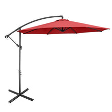 Load image into Gallery viewer, 10FT Offset Umbrella with 8 Ribs Cantilever and Cross Base Tilt Adjustment
