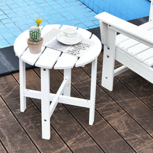 Load image into Gallery viewer, 18 Inch Patio Round Side Wooden Slat End Coffee Table for Garden
