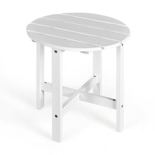 Load image into Gallery viewer, 18 Inch Patio Round Side Wooden Slat End Coffee Table for Garden
