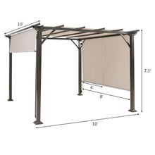 Load image into Gallery viewer, 10 x 10 Feet Metal Frame Patio Furniture Shelter-Beige
