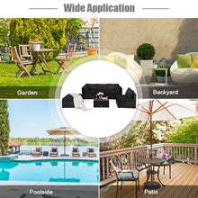 Load image into Gallery viewer, 6 Pieces Outdoor Patio Rattan Furniture Set Sofa Ottoman
