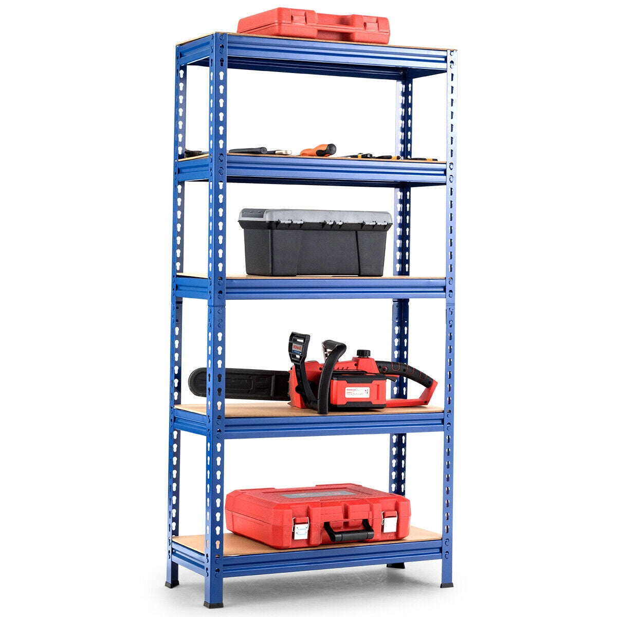 5-Tier Steel Shelving Unit Storage Shelves Heavy Duty Storage Rack-Blue
