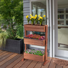 Load image into Gallery viewer, 3-Tier Raised Garden Bed with Detachable Ladder and Adjustable Shelf
