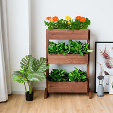 Load image into Gallery viewer, 3-Tier Raised Garden Bed with Detachable Ladder and Adjustable Shelf
