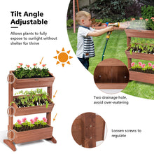 Load image into Gallery viewer, 3-Tier Raised Garden Bed with Detachable Ladder and Adjustable Shelf
