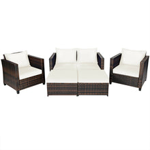 Load image into Gallery viewer, 5 Pieces Patio Cushioned Rattan Furniture Set
