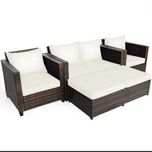 Load image into Gallery viewer, 5 Pieces Patio Cushioned Rattan Furniture Set
