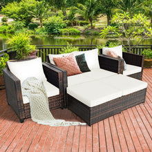 Load image into Gallery viewer, 5 Pieces Patio Cushioned Rattan Furniture Set
