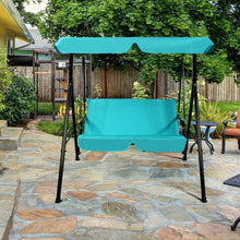 Load image into Gallery viewer, Loveseat Cushioned Patio Steel Frame Swing Glider
