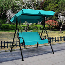 Load image into Gallery viewer, Loveseat Cushioned Patio Steel Frame Swing Glider
