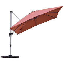 Load image into Gallery viewer, 10 Feet 360° Tilt Aluminum Square Patio Umbrella without Weight Base
