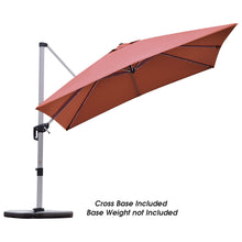 Load image into Gallery viewer, 10 Feet 360° Tilt Aluminum Square Patio Umbrella without Weight Base
