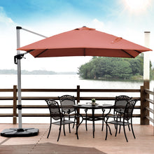 Load image into Gallery viewer, 10 Feet 360° Tilt Aluminum Square Patio Umbrella without Weight Base
