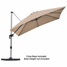 Load image into Gallery viewer, 10 Feet 360° Tilt Aluminum Square Patio Umbrella without Weight Base
