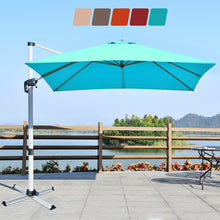 Load image into Gallery viewer, 10 Feet 360° Tilt Aluminum Square Patio Umbrella without Weight Base
