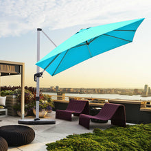 Load image into Gallery viewer, 10 Feet 360° Tilt Aluminum Square Patio Umbrella without Weight Base
