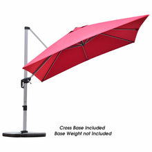 Load image into Gallery viewer, 10 Feet 360° Tilt Aluminum Square Patio Umbrella without Weight Base
