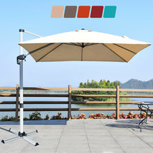 Load image into Gallery viewer, 10 Feet 360° Tilt Aluminum Square Patio Umbrella without Weight Base
