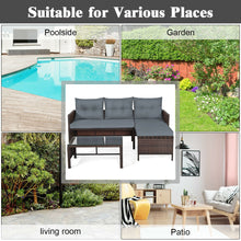 Load image into Gallery viewer, 3 Pieces Patio Wicker Rattan Sofa Set
