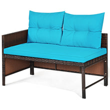 Load image into Gallery viewer, 3 Pieces Patio Wicker Rattan Sofa Set
