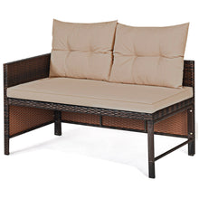 Load image into Gallery viewer, 3 Pieces Patio Wicker Rattan Sofa Set
