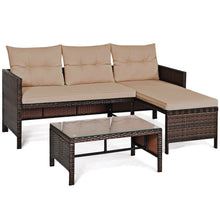 Load image into Gallery viewer, 3 Pieces Patio Wicker Rattan Sofa Set
