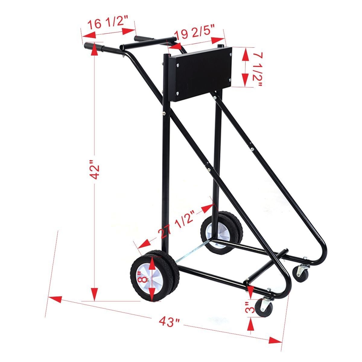 315 LBS Outboard Boat Motor Stand Carrier Cart Dolly Storage Pro Heavy Duty