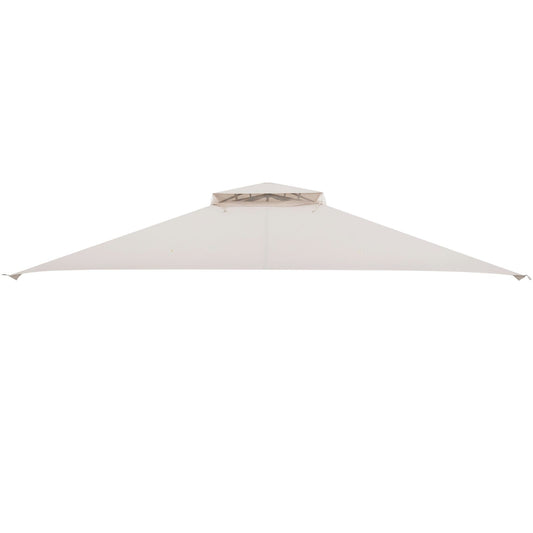 10 x 12 Feet Gazebo Replacement Top with Air Vent and Drainage Holes-Beige
