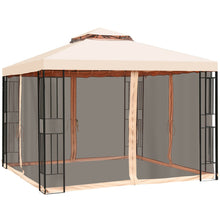 Load image into Gallery viewer, 10 x 10 Feet 2-Tier Vented Metal Canopy with Mosquito Netting
