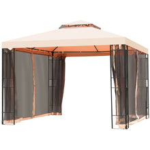 Load image into Gallery viewer, 10 x 10 Feet 2-Tier Vented Metal Canopy with Mosquito Netting
