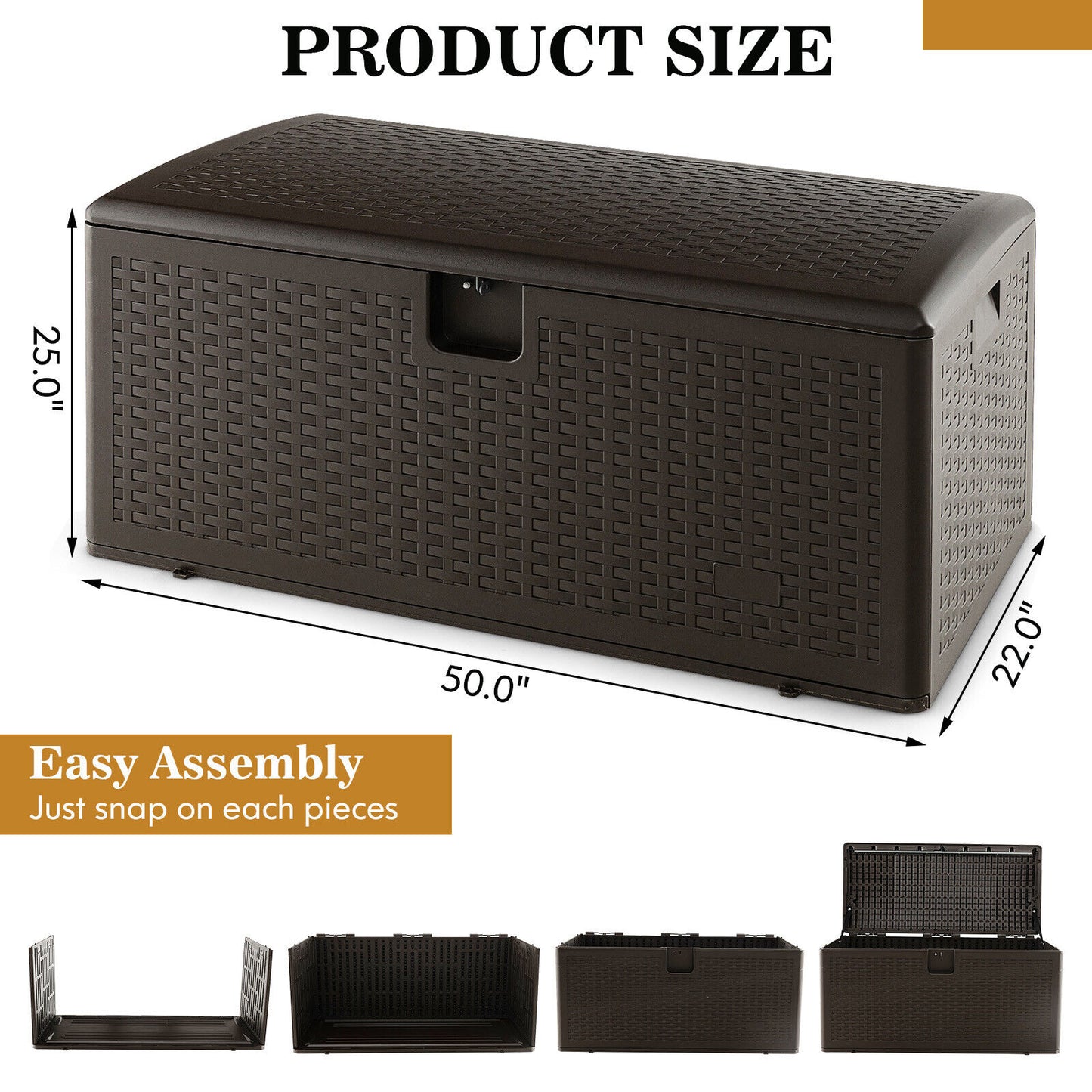 31/73/100 Gallon All Weather Storage Container with Lockable Lid-L