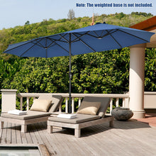 Load image into Gallery viewer, 15 Feet Patio Double-Sided Umbrella with Hand-Crank System
