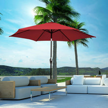 Load image into Gallery viewer, 9ft Patio Market Table Umbrella with Push Button Tilt and Crank
