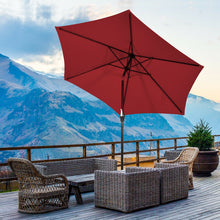 Load image into Gallery viewer, 9ft Patio Market Table Umbrella with Push Button Tilt and Crank
