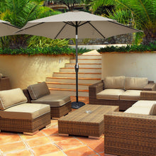 Load image into Gallery viewer, 9ft Patio Market Table Umbrella with Push Button Tilt and Crank
