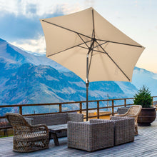 Load image into Gallery viewer, 9ft Patio Market Table Umbrella with Push Button Tilt and Crank
