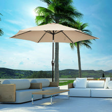 Load image into Gallery viewer, 9ft Patio Market Table Umbrella with Push Button Tilt and Crank
